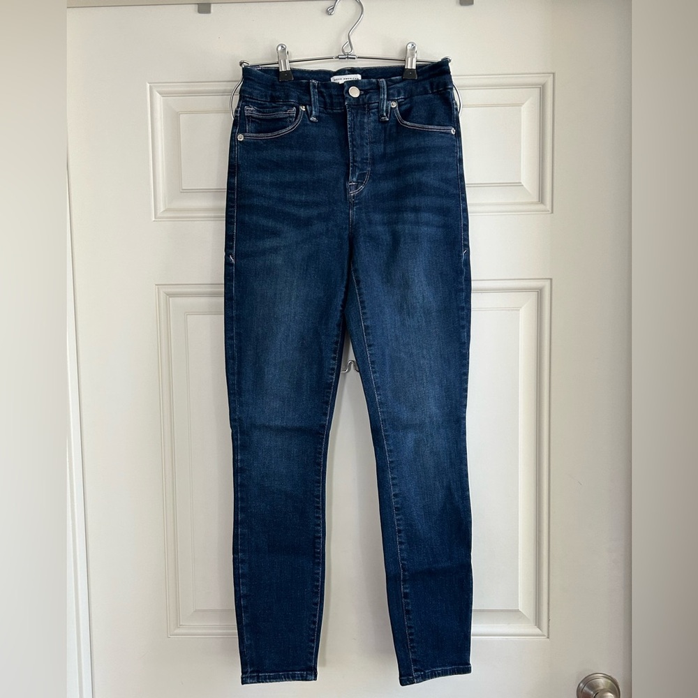 Good American Women's Skinny Jeans in Dark Blue Wash